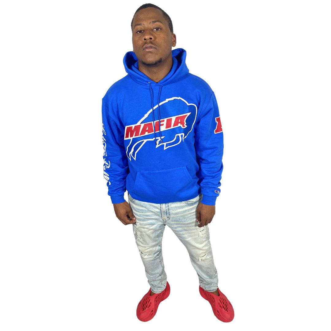 Bills Mafia  Hoodie Twill Embroidered 12oz Champion