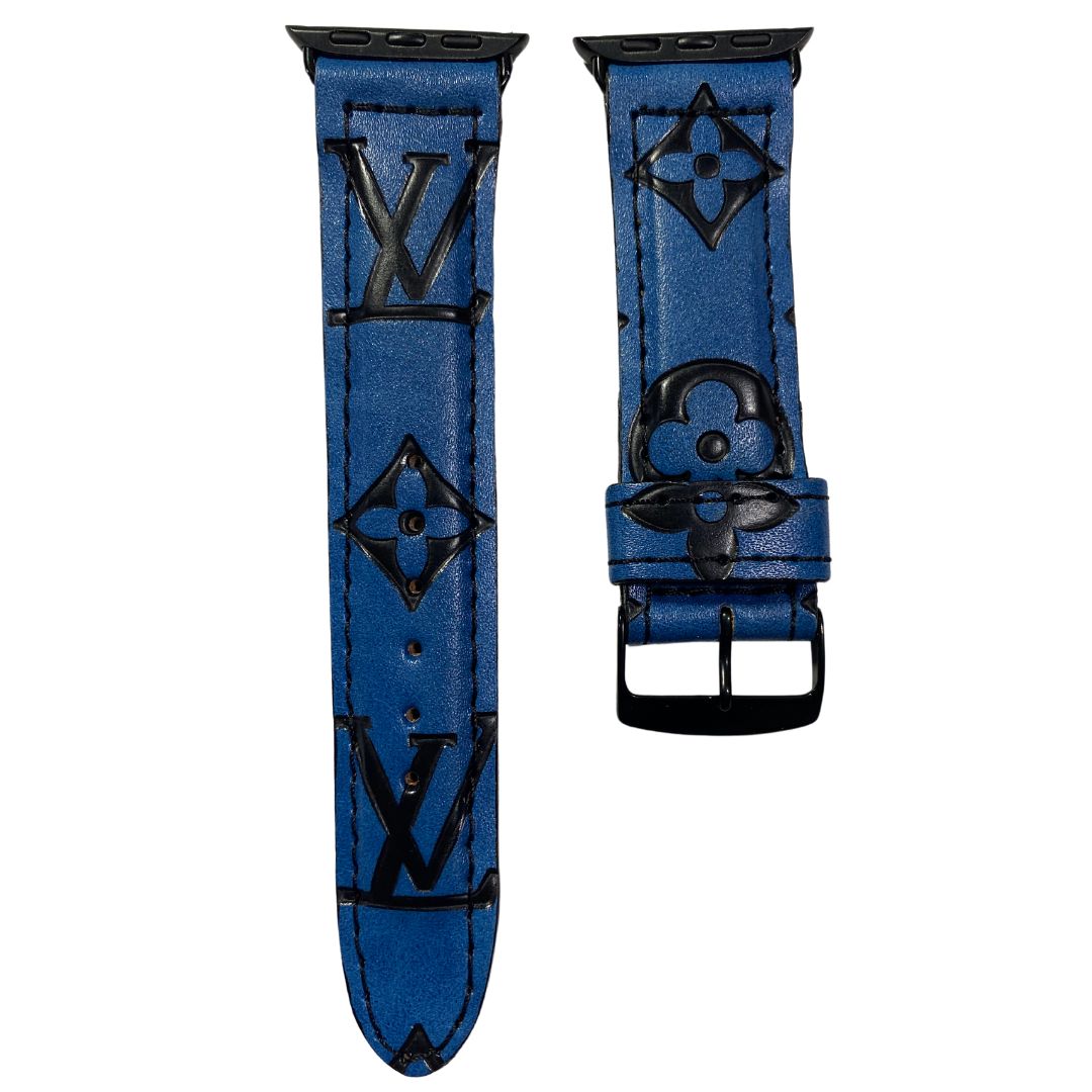 Louis Vuitton Apple Watch Band Blue Black Upcycled Anaghe Atelier Design Studio