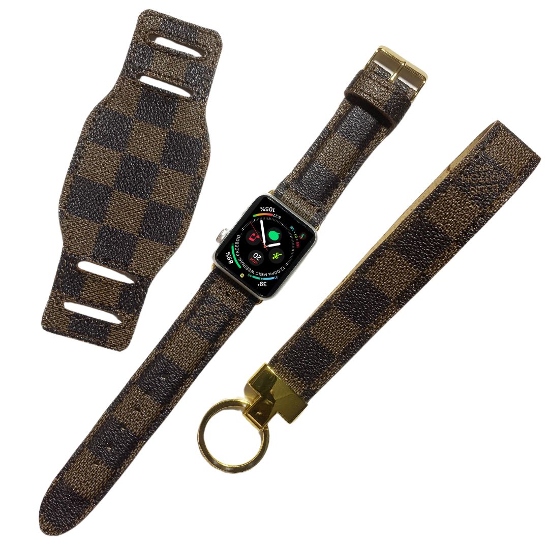 Louis Vuitton Apple Watch Band Damier Brown Upcycled Anaghe Atelier Design Studio