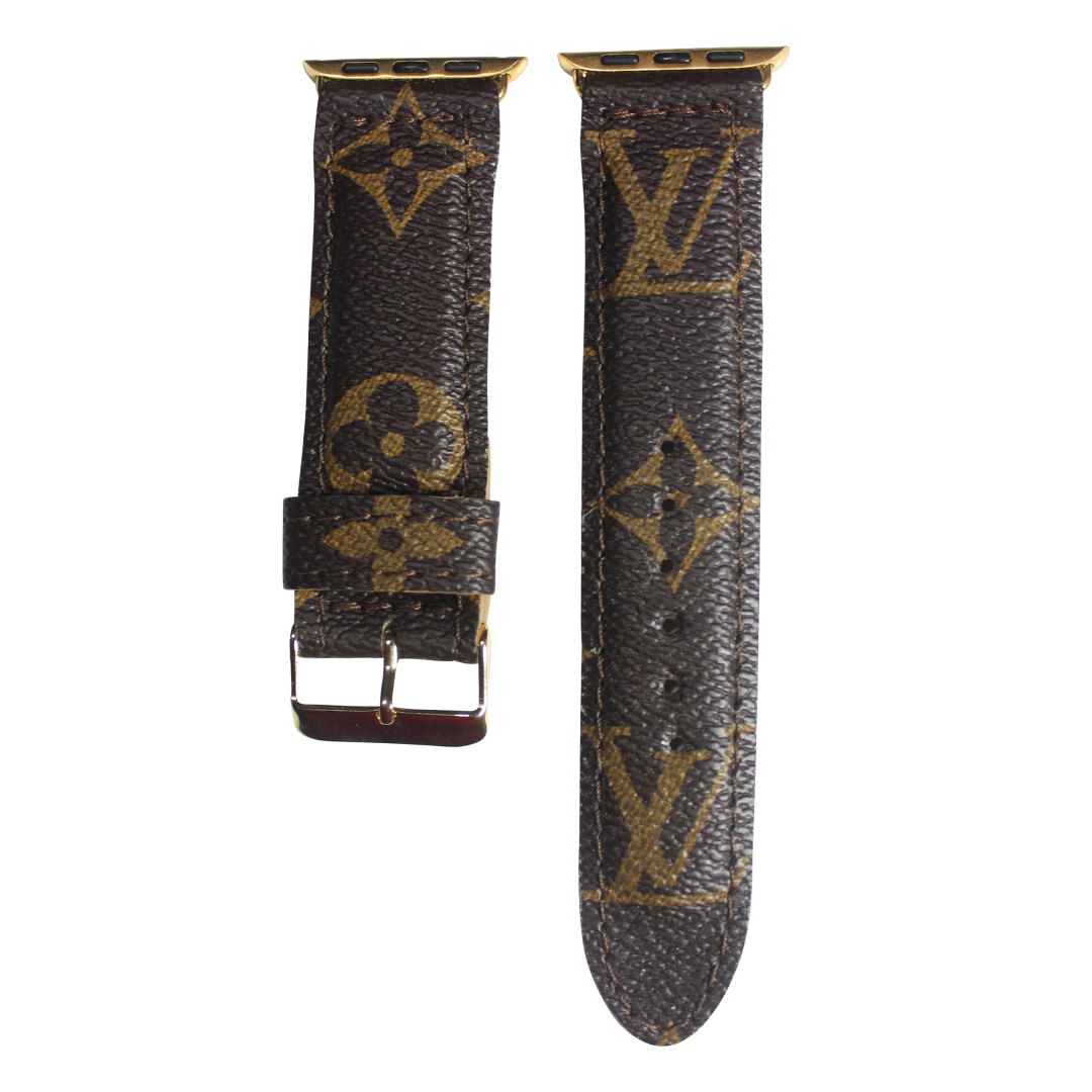 Louis Vuitton  Apple Watch Band  Strap Brown Upcycled 